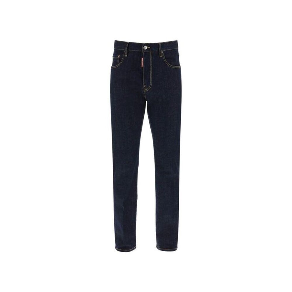 Dsquared² Cotton Straight-Leg Jeans Men Blue Bottoms